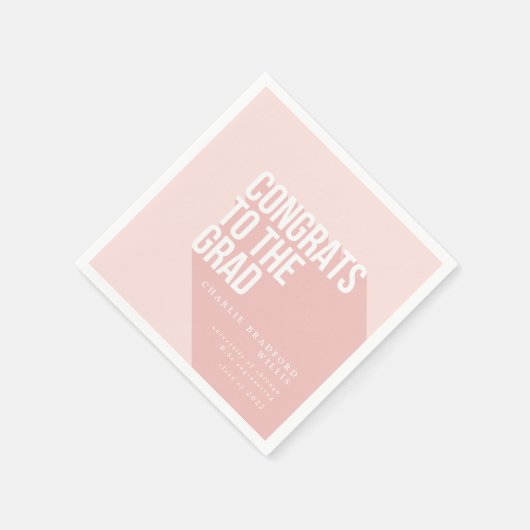 Serviette En Papier CONGRÈS LONG SHADOW TO THE GRAD blush (Coin)