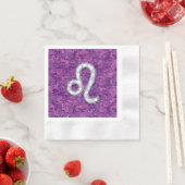 Serviette En Papier Connexion Leo sur Camouflage numérique Fuchsia ros (En situation)