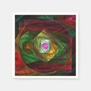 Serviette En Papier Connexions dynamiques Art Abstrait