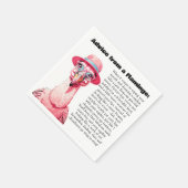 Serviette En Papier Conseil Drôle D'Un Flamant rose (Coin)