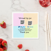Serviette En Papier Conseil virtuel jar q r code argent don PayPal ven (En situation)