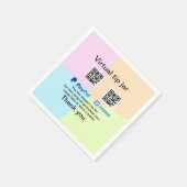 Serviette En Papier Conseil virtuel jar q r code argent don PayPal ven (Coin)