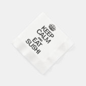 SERVIETTE EN PAPIER CONSERVEZ LE CALME ET MANGEZ SUSHI (Coin)