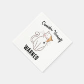 Serviette En Papier Considérez-vous averti chat mal (Coin)