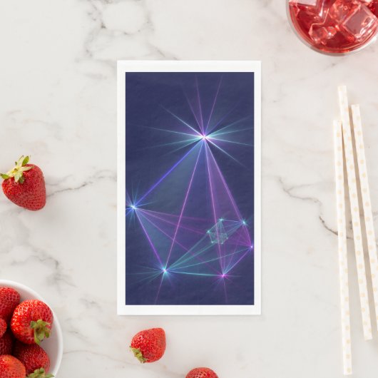 Serviette En Papier Constellation, Art Fractal Abstrait Imaginaire (En situation)