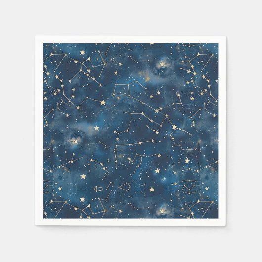 Serviette En Papier Constellation céleste - Nuit étoilée (6) (Devant)