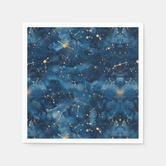Serviette En Papier Constellation céleste - Nuit étoilée (7) (Devant)