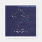 Serviette En Papier Constellation Coma Berenices de l'hémisphère Nord (Devant)