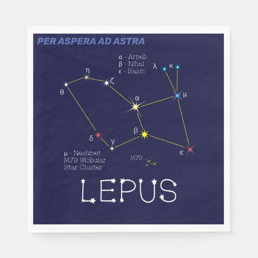 Serviette En Papier Constellation de l'hémisphère sud (Devant)