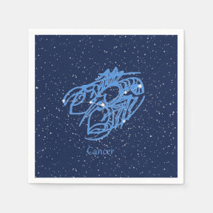 Serviette En Papier Constellation du Cancer et signe du zodiaque avec