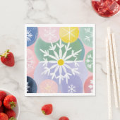 Serviette En Papier Constellations des flocs de neige (En situation)