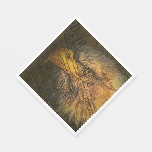 Serviette En Papier Constitution Avec Aigle Bald (Coin)