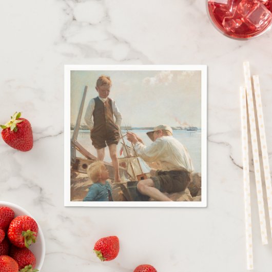 Serviette En Papier Constructeurs navals (par Albert Edelfeel) (En situation)