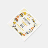 Serviette En Papier Construction 1ST Birthday | Builder Truck Party (Coin)