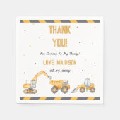 Serviette En Papier Construction Anniversaire Merci (Devant)