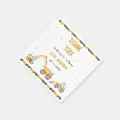 Serviette En Papier Construction Anniversaire Merci (Coin)