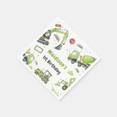 Serviette En Papier Construction Anniversaire Merci (Coin)