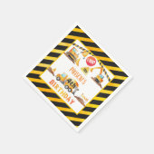 Serviette En Papier Construction Anniversaire Napkin - W (Coin)