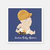 Serviette En Papier Construction Baby Boy Douche sur mesure serviettes (Devant)