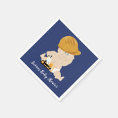 Serviette En Papier Construction Baby Boy Douche sur mesure serviettes (Coin)