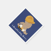 Serviette En Papier Construction Baby Boy Douche sur mesure serviettes (Coin)