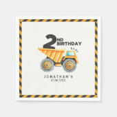 Serviette En Papier Construction Birthday Boy 2nd  (Devant)