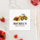 Serviette En Papier Construction Camion Anniversaire Décor (En situation)
