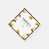 Serviette En Papier Construction Camions Thème Anniversaire (Coin)