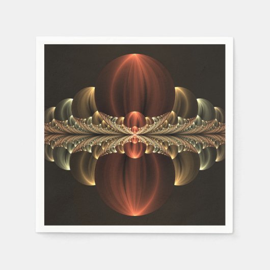 Serviette En Papier Construction d'Imaginaires Art Fractal Abstrait br (Devant)
