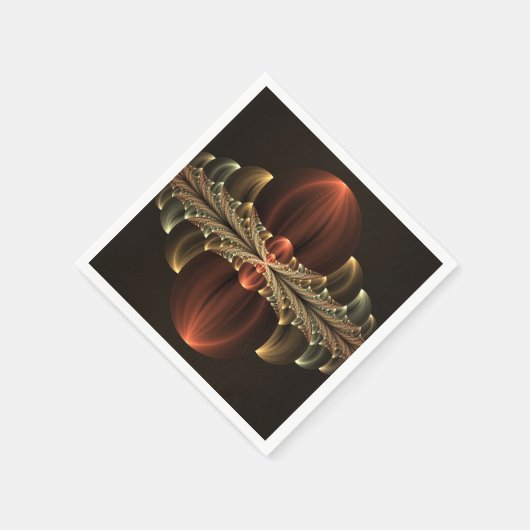 Serviette En Papier Construction d'Imaginaires Art Fractal Abstrait br (Coin)