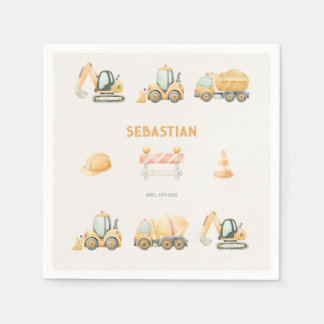 Serviette En Papier Construction Dump Truck Party Boys Birthday