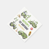 Serviette En Papier Construction Enfants 1er anniversaire fête (Coin)