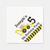 Serviette En Papier Construction fête d'anniversaire enfants serviette (Devant)