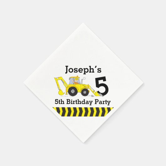 Serviette En Papier Construction fête d'anniversaire enfants serviette (Coin)