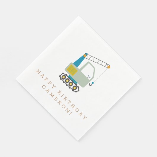 Serviette En Papier Construction Grue Custom Bird Design Enfants (Coin)