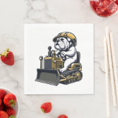Serviette En Papier Construction Pup Bulldog Builder (En situation)