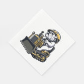 Serviette En Papier Construction Pup Bulldog Builder (Coin)