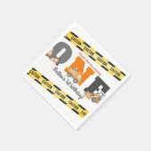 Serviette En Papier Construction Vehicles First Birthday Dump Truck (Coin)