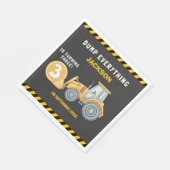 Serviette En Papier "Construction Zone Party – Dump Truck 3rd Birthday (Coin)