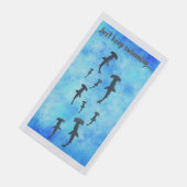 Serviette En Papier Continuez À Nager, Requins (Coin)