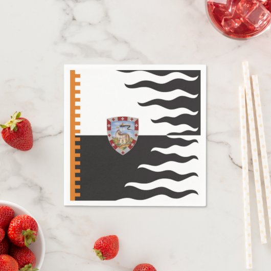 Serviette En Papier Contrada della Lupa (She-Wolf) Palio di Siena (En situation)