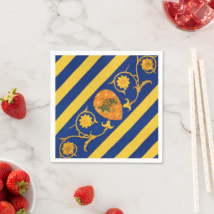 Serviette En Papier Contrada della Tartuca (Tortoise) Palio di Siena