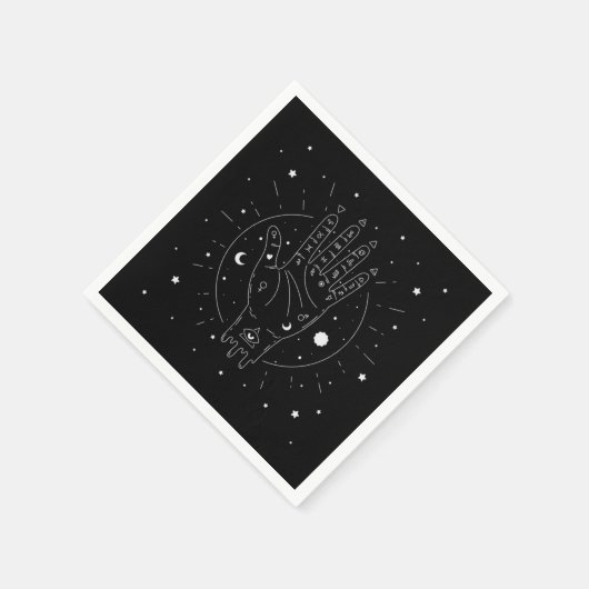 Serviette En Papier Contre Fortune moderne Palmistie Mystique (Coin)