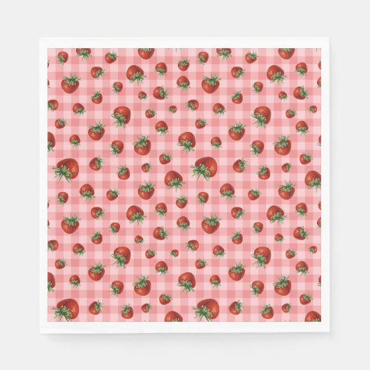 Serviette En Papier Contrôle de fraise (Devant)
