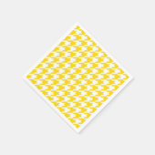 Serviette En Papier Contrôle de la jambe jaune et blanche (Coin)