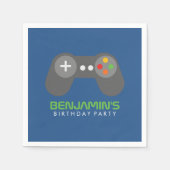 Serviette En Papier Contrôleur de jeu vidéo Retro Anniversaire (Devant)