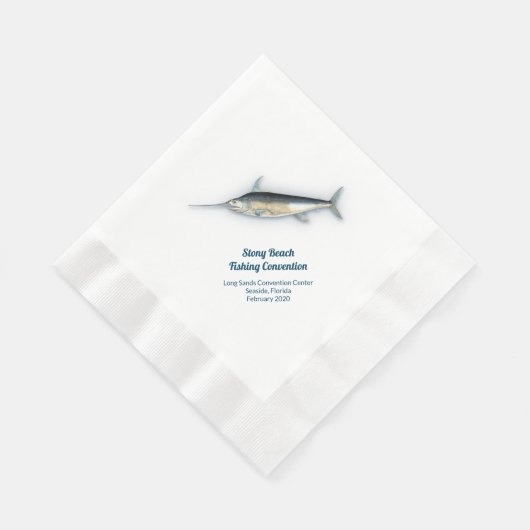 Serviette En Papier Convention sur la pêche à l'espadon (Coin)