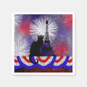 Serviette En Papier Conversation Noir Bastille (Devant)