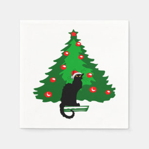 Serviette En Papier Conversation Noir Noël