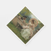 Serviette En Papier Conversation romantique dans le parc (Coin)